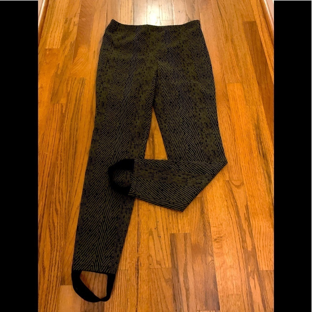 Free People Black Patterned Ankle Pants